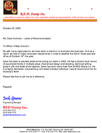 Letter from RED Stamp